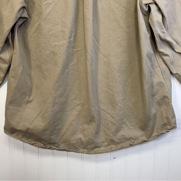 Vintage Men’s Canvas leather patch Carhartt Button up large  100% cotton - Picture 13 of 16
